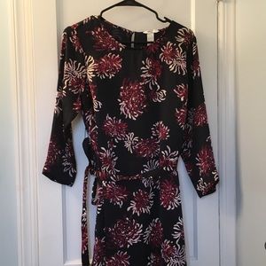 H&M MAMA navy print maternity dress